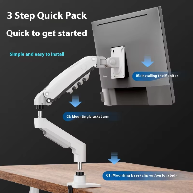 Adjustable Single Monitor Arm Desk Mount product photograph